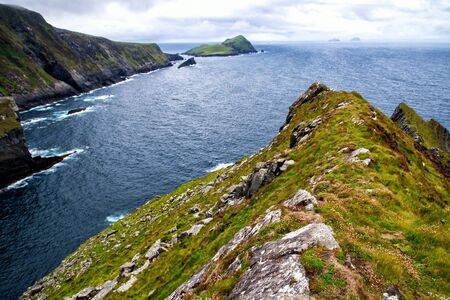 The Kerry Cliffs on the Ring of Kerry in Irelandの写真素材