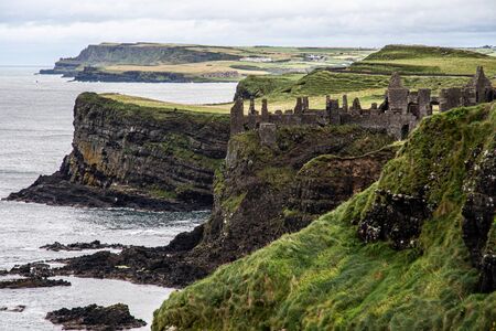 Dunluce Castle in Northern Irelandの写真素材