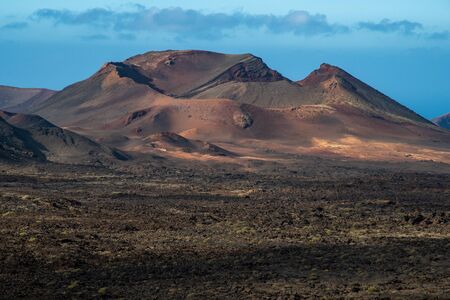 Volcano in Timanfaya National Park in Lanzaroteの写真素材
