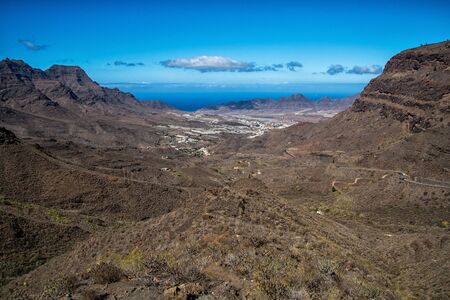 Mountains on the island of Gran Canariaの写真素材