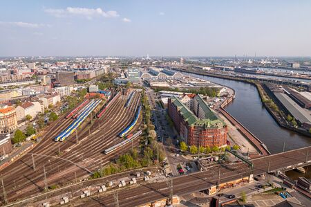 The Oberhafen in Hamburg from above