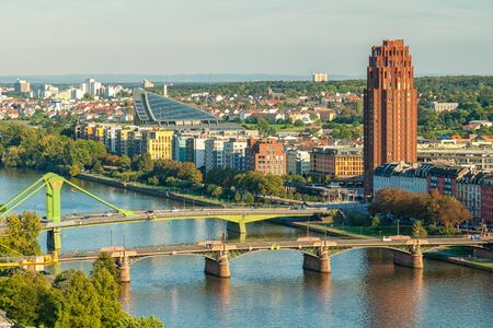 View of the Main in Frankfurtの写真素材