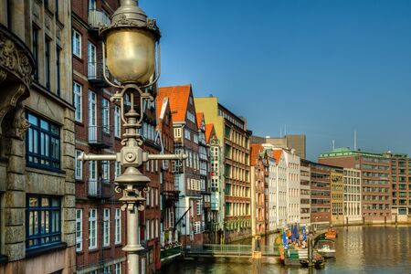 The historic houses on Deichstrasse on Nikolaifleetの写真素材