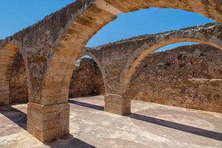 The Fortezza fortress in Rethymno on the Greek islandの写真素材