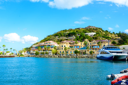 Marigot on the Caribbean island of Saint Martinの写真素材