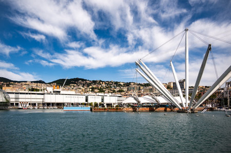 Architecture of the Old Port area of Genoa. Genoa is the capital of Liguriaの写真素材