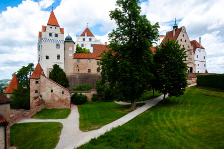 View of Trausnitz Castle in Landshut, Germany.の写真素材