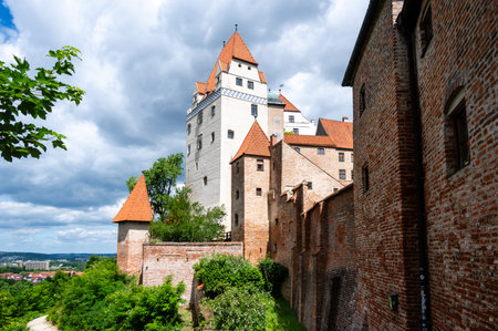 View of Trausnitz Castle in Landshut, Germany.の写真素材