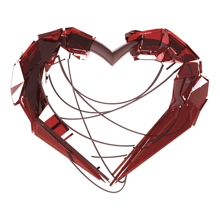 red techno heart of love high-techの写真素材