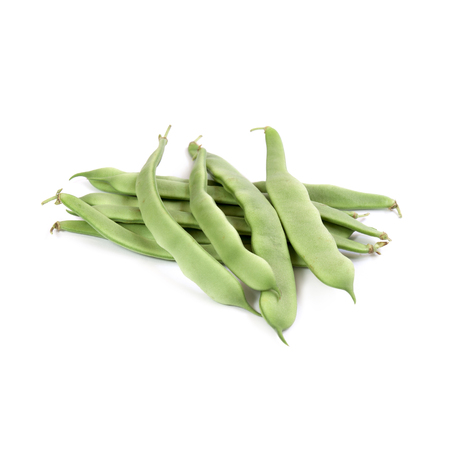 Green beans isolated on white background