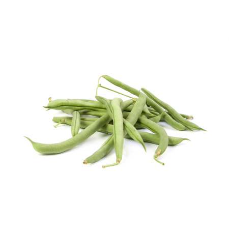 Green beans isolated on white background