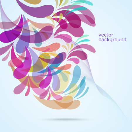 Abstract colorful vector background with petals of various colorsのイラスト素材