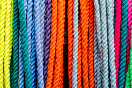 Close up of colorful ropeの写真素材