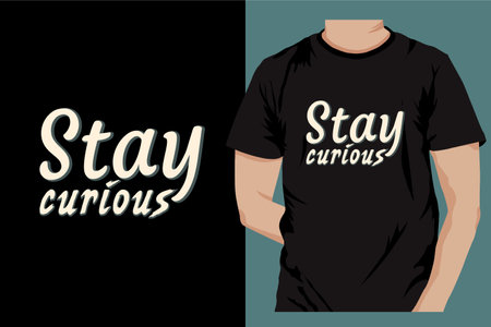 <p>Stay curious typography t-shirt design vector illustration.</p>のイラスト素材
