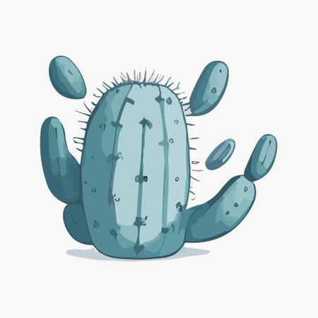 Cactus isolated on white background. Cartoon style. Vector illustration.のイラスト素材