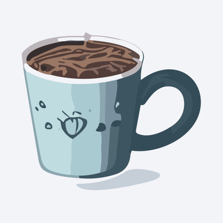 Coffee cup with heart. Vector illustration in cartoon style.のイラスト素材