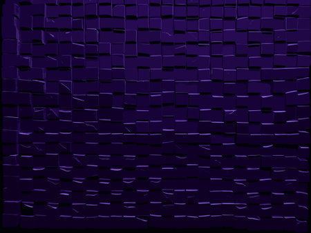 abstract background of a purple wall made of cubes and rectanglesの写真素材