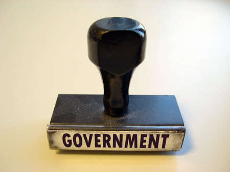 Dusty rubber stamp with the word GOVERNMENT.の写真素材
