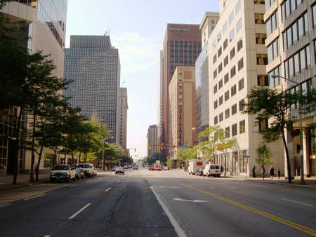 A view looking south on Ninth Streetの写真素材