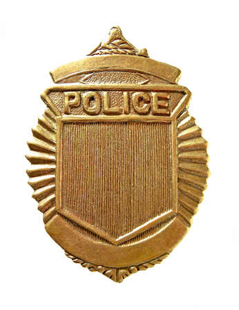 Police Badge (white background)の写真素材
