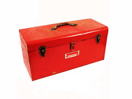 An old rusty tool box.の写真素材