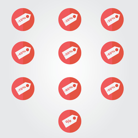 flat stickersのイラスト素材