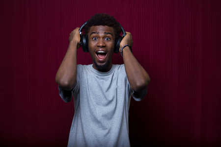 Screaming African music loverの写真素材