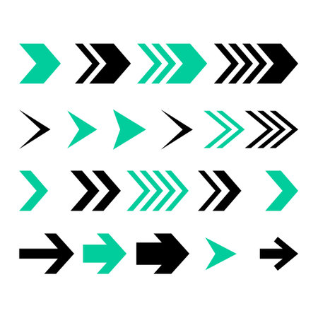 Arrow icon set. Arrow vector icon set. Arrow icon flat. Arrow icon vector. Arrow icon flat. Arrow icon sign.のイラスト素材