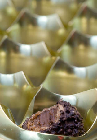 The last delicious piece of gourmet chocolateの写真素材