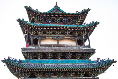 Top of the administration tower of the Pingyao City Wall