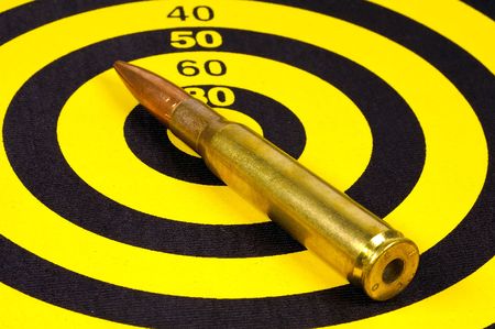 Bullet on a Targetの写真素材