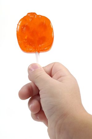 Hand With a Lollipopの写真素材