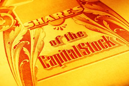 Vintage Stock Certificateの写真素材