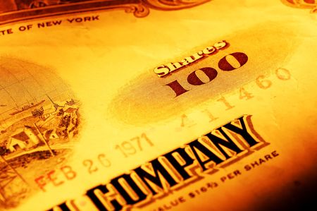 Stock Certificate With Creative Lightingの写真素材