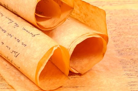 Various Rolled Up Parchmentsの写真素材