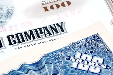 Company Stock Certificatesの写真素材