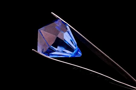 Tweezers Holding a Gemの写真素材
