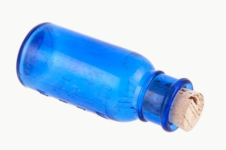 Isolated Vintage Blue Medince Bottleの写真素材