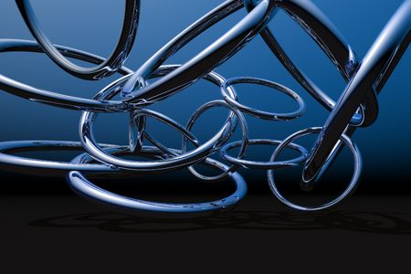 Abstract Background - Chrome Rignsの写真素材