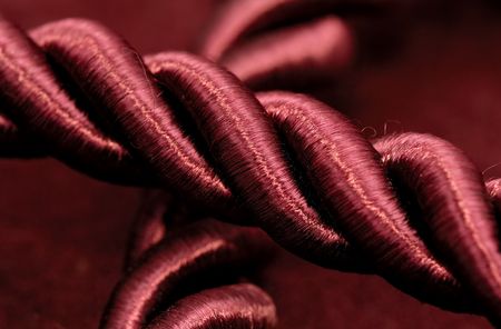Macro Photo of a Burgundy Ropeの写真素材