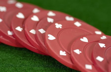 Photo of Red Poker Chipsの写真素材