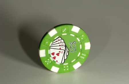 Photo of a Poker Chip With Harsh Lightingの写真素材