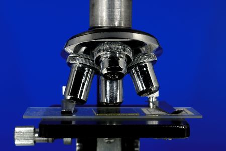 Photo of a Microscope and Slide