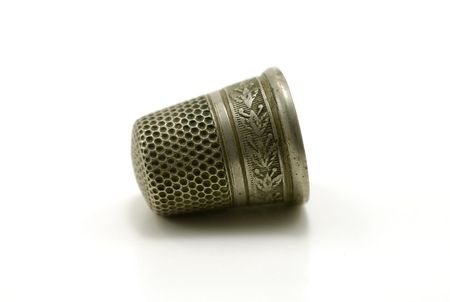 Macro Photo of a Vintage Thimbleの写真素材