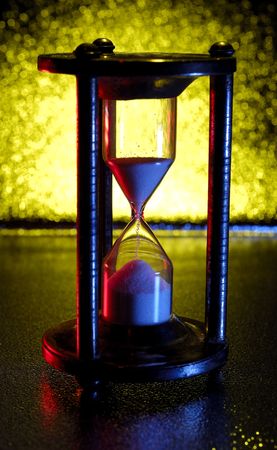 Photo of an Hourglass With Gel Lighting