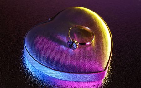 Photo of a Diamond Ring With Gel Lighting