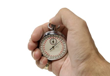 Photo of a Hand with a Stopwatch