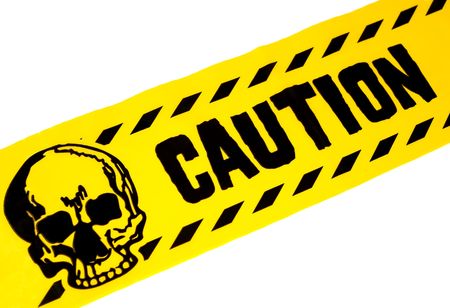 Photo of Yellow and Black Caution Tapeの写真素材