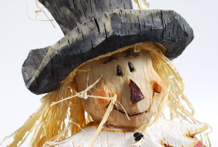 Photo of a Wooden Scarecrow Halloween Decorationの写真素材