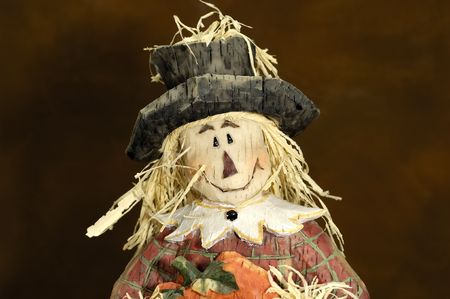 Photo of a Wooden Scarecrow - Halloween / Autumnの写真素材